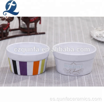 Bandeja de cerámica para hornear de impresión colorida
